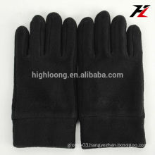 Black wholesale fleece gloves with factory price